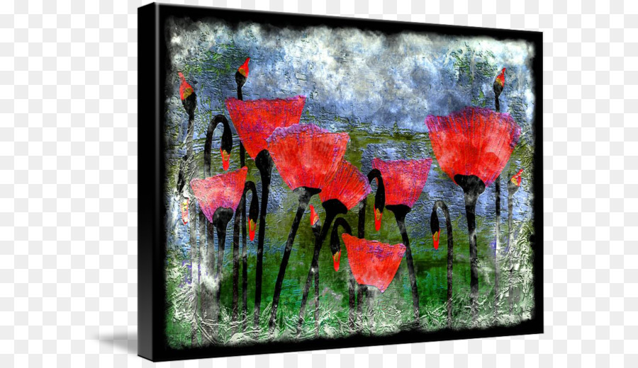 Malerei, Kunst, Blühende pflanze, Acryl-Farbe - digital Aquarell
