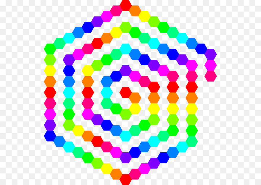 Esagono Colore Cerchio, Clip art - colorata esagonale