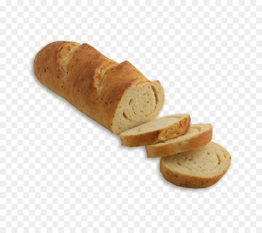 Roggen-Brot Baguette Brot in Scheiben Geschnitten Brot - Knoblauch Zwiebel