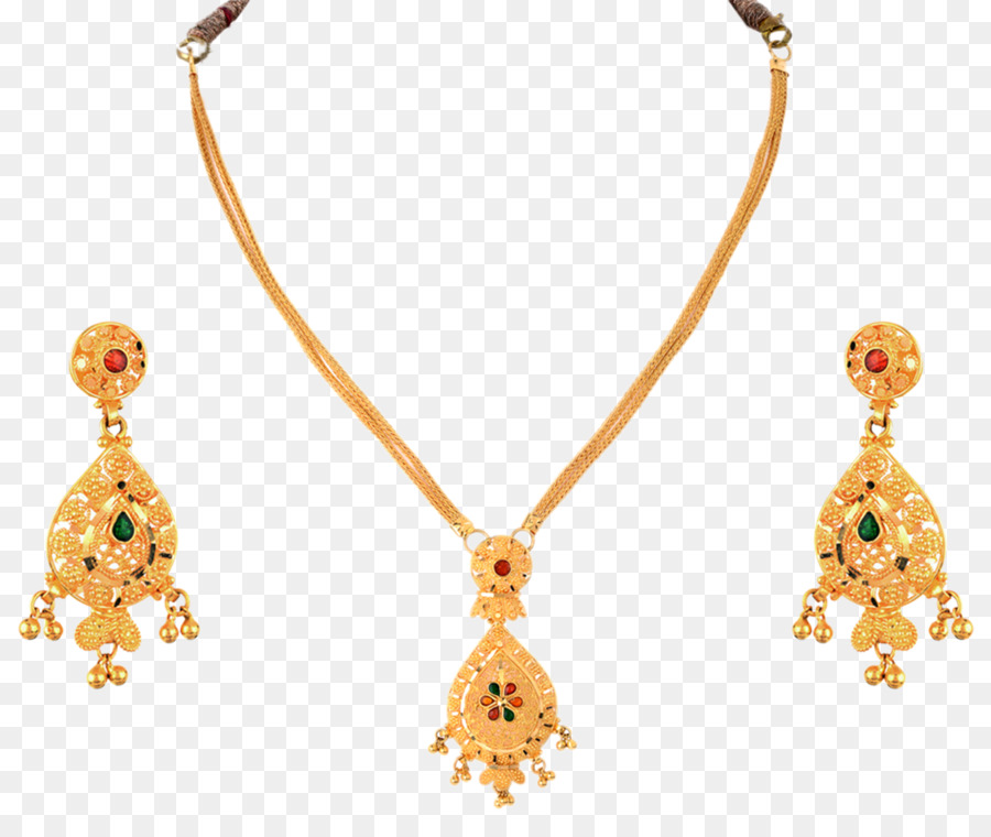 Halskette Schmuck Ohrring Kette Gold - Halskette