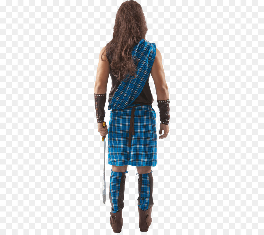 Festa in Costume Tartan Kilt Scozia - Uomini Parrucca
