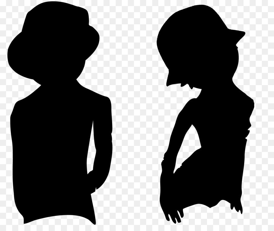Silhouette Top hat in bianco e Nero Costume - silhouette