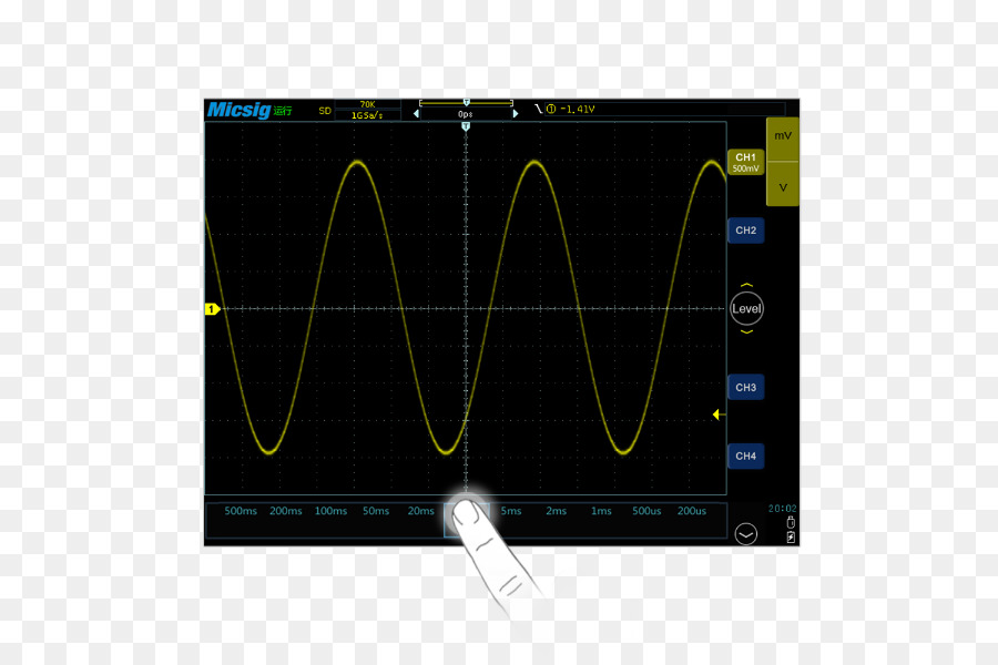 Elektronik Oszilloskop-Bandbreite-Display-Gerät Analoges signal - Verlauf division line