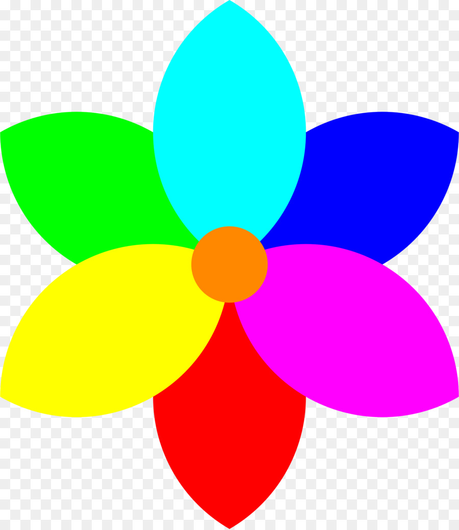 Blüten Fußball Clip Art - sieben Farben Regenbogen