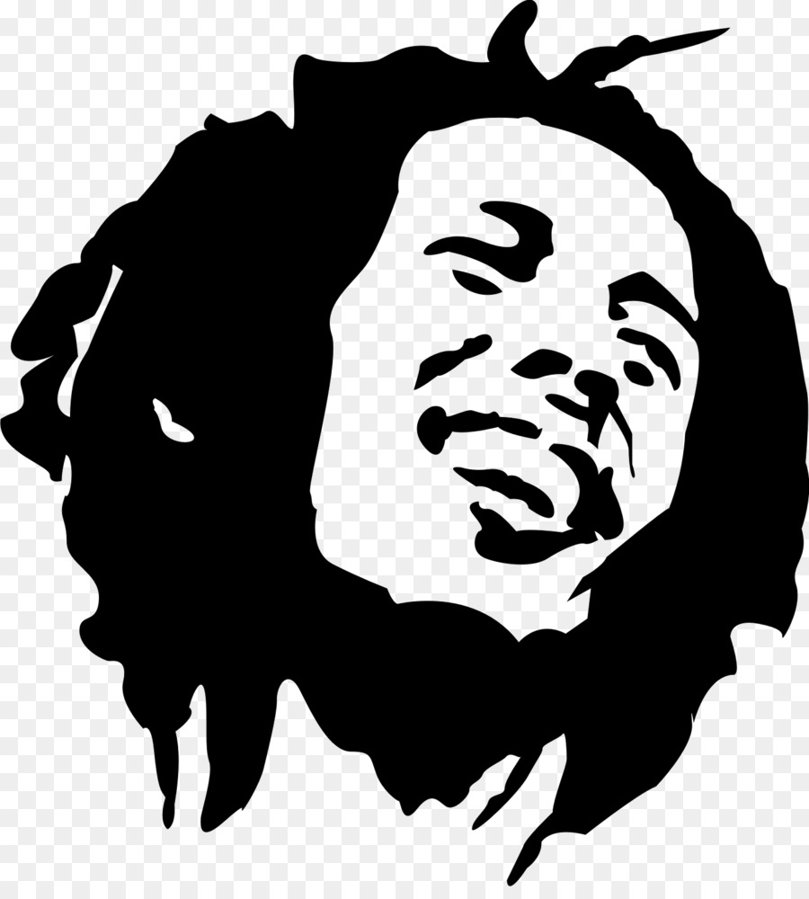 Bob Marley Silhouette Disegno Stencil - Bob Marley