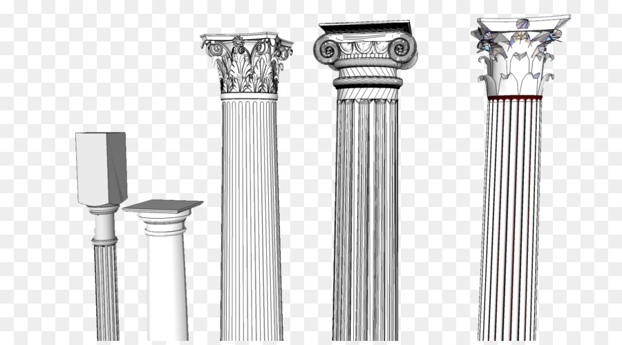 Die klassische Ordnung der Antiken griechischen Architektur, die Antiken römischen Architektur Spalte - Spalten