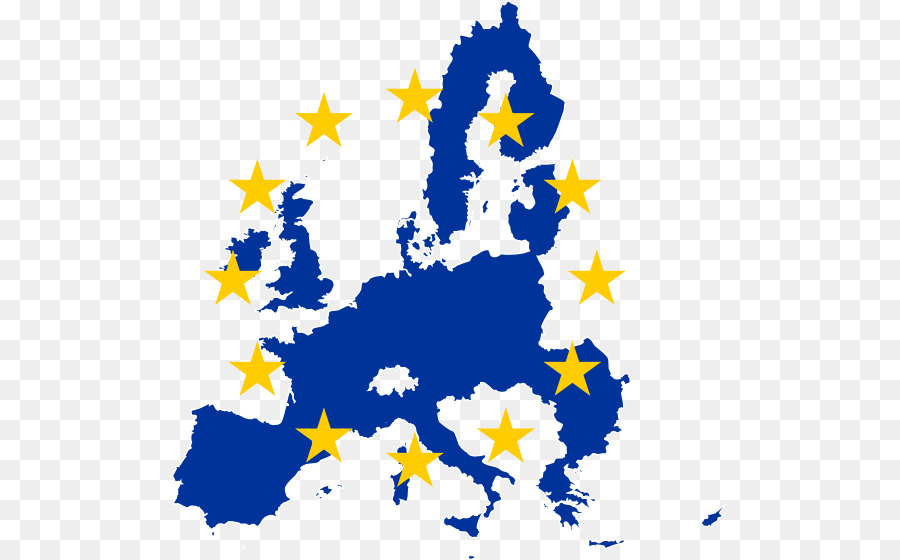 Bandiera dell'Unione europea di Europa Mappa - spool vettoriale