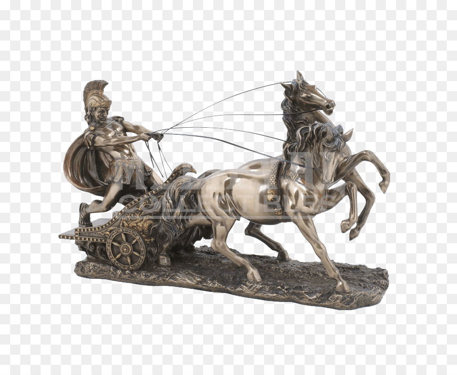 Bronze-Skulptur Statue, Streitwagen, römische Gladiator - römischer Soldat
