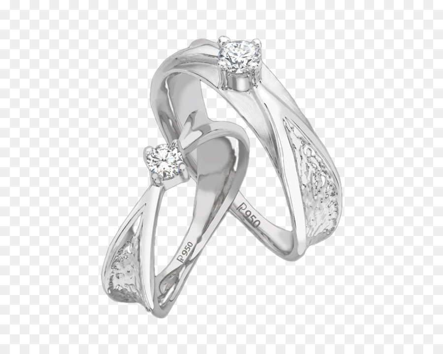 Anello di nozze di Platino Gioielli della pietra preziosa - coppia di anelli