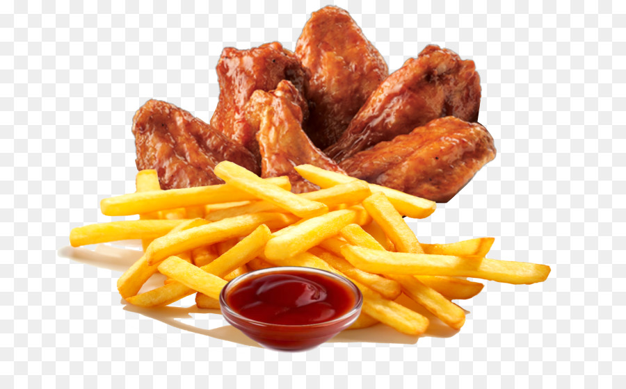Pommes Frites Chicken und chips Fried chicken-Fast-food-Chicken fingers - Buffalo Wings