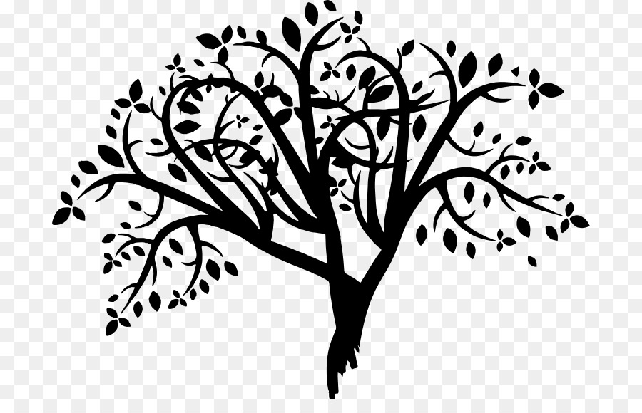 Baum Silhouette clipart - Blatt Zweige