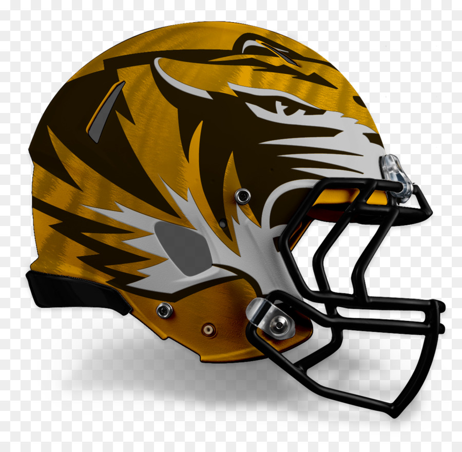 Missouri Tigers football Americano, Calcio Caschi Clemson Tigers football Memphis Tigers football - strisce d'oro