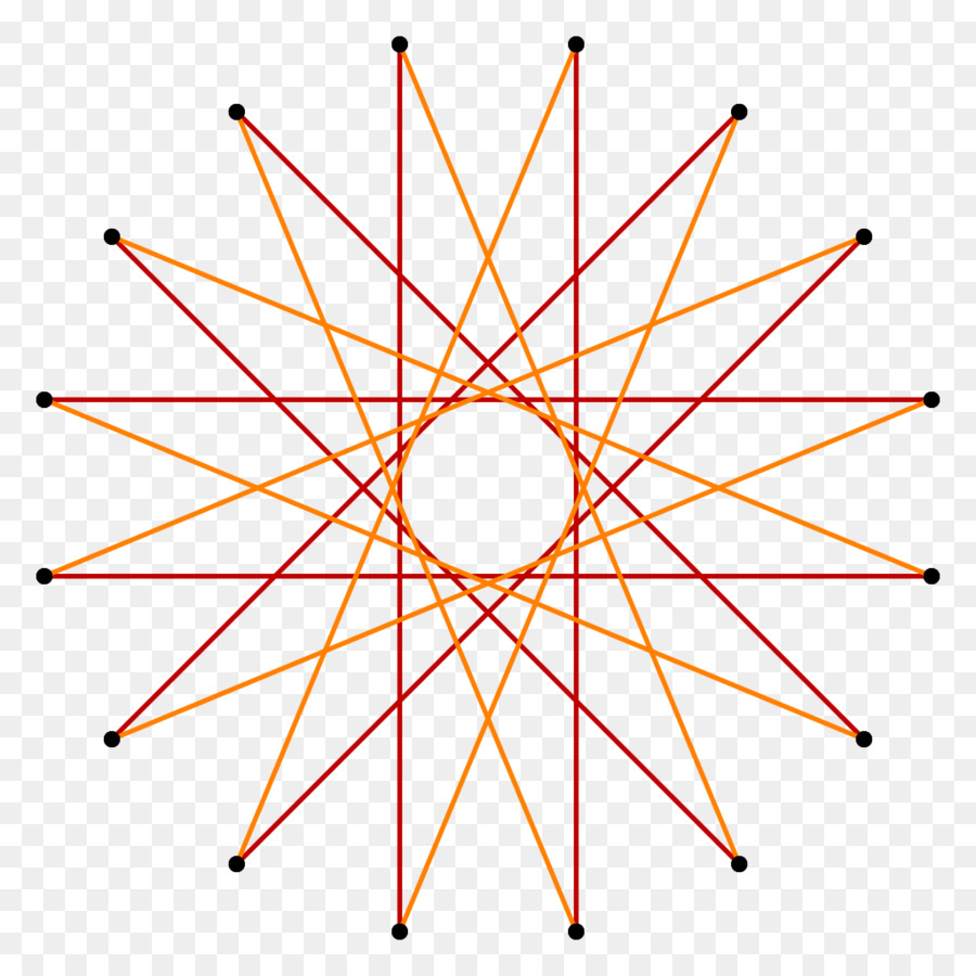Hexadecagon Sterne-polygon Reguläres polygon-Form - kreative polygon