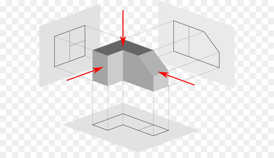 Grafische Projektion Orthogonale Projektion Multiview-Projektion, Zeichnung - rechteckige Feld Titel