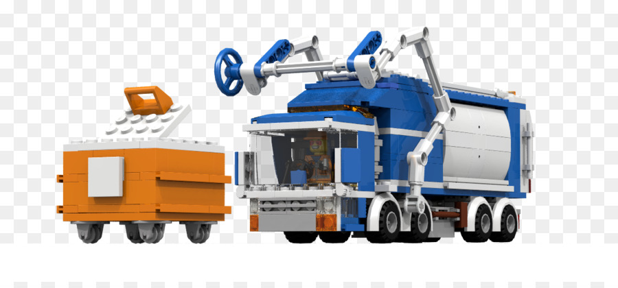Motor-Fahrzeug-Auto-Müll LKW von Lego City - Müllwagen
