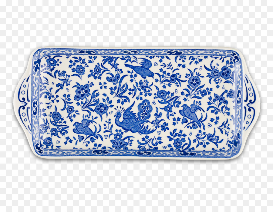 Burleigh Ceramica Vassoio di Middleport Ceramica blu Cobalto - Blu Pavone