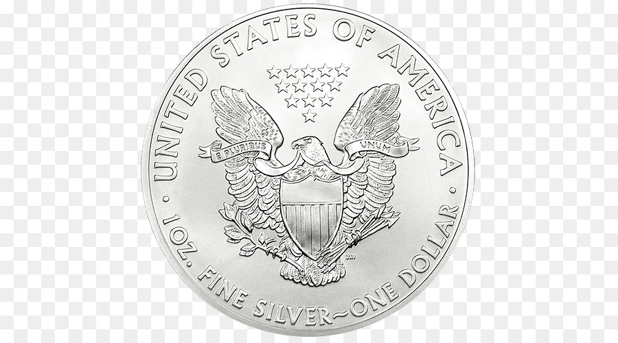 Bullion Münze, American Silver Eagle Silber-Münze - Silber dollar Eukalyptus