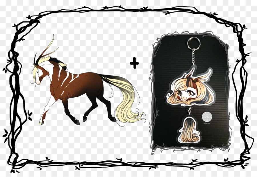 Pony-Trense Halfter Mustang Rein - Einhorn Schlüsselanhänger