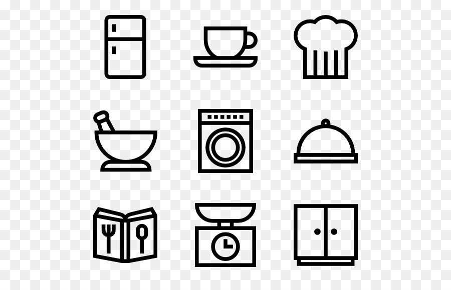 Computer le Icone Simbolo di Clip art - utensili da cucina vettoriale