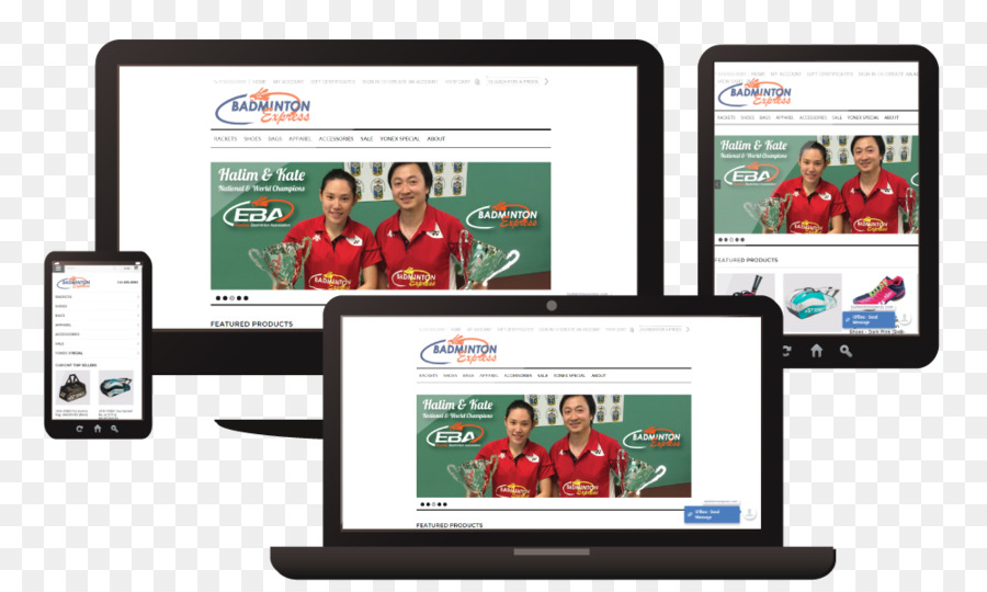 Responsive web design-Grafik-design-Stirnband - badminton Turnier