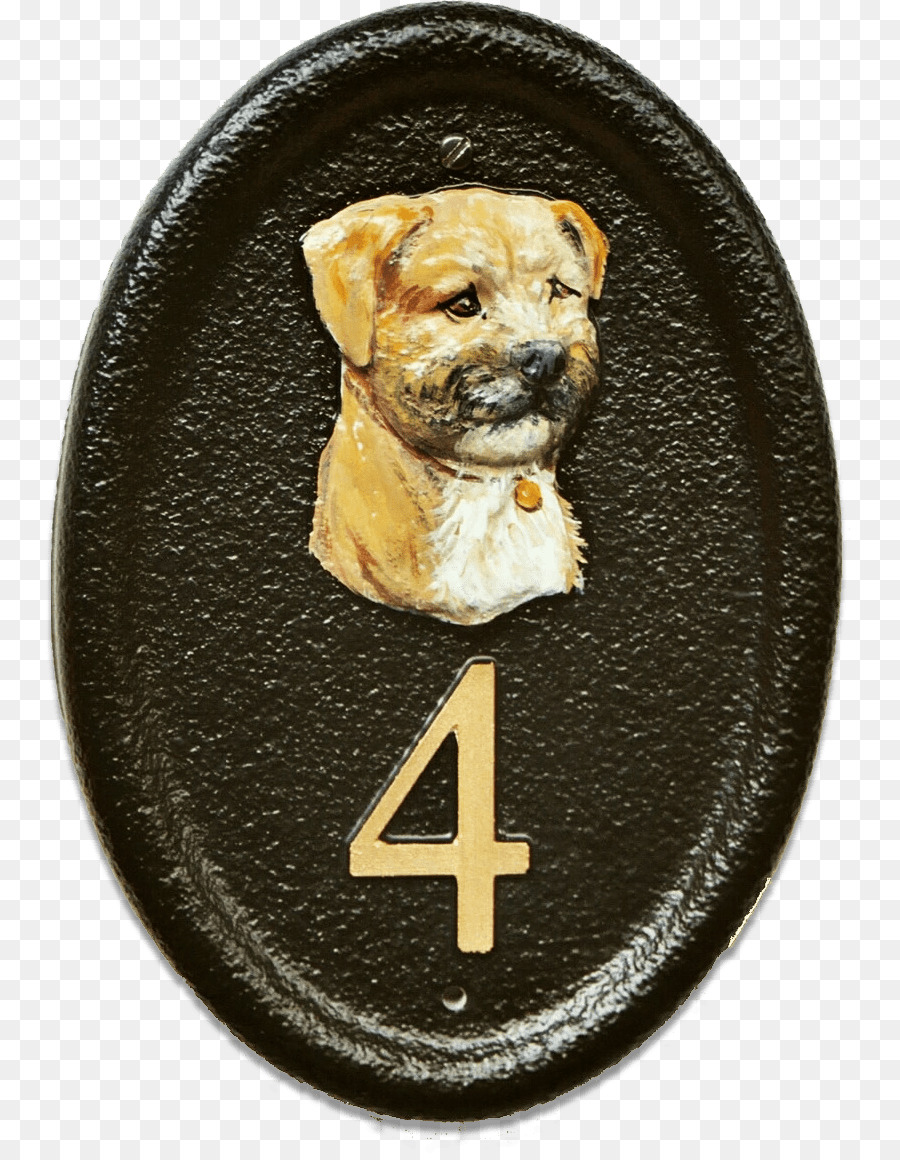 Border Terrier Cucciolo di Cane di razza Canidae Muso - Verde dipinto a mano di confine