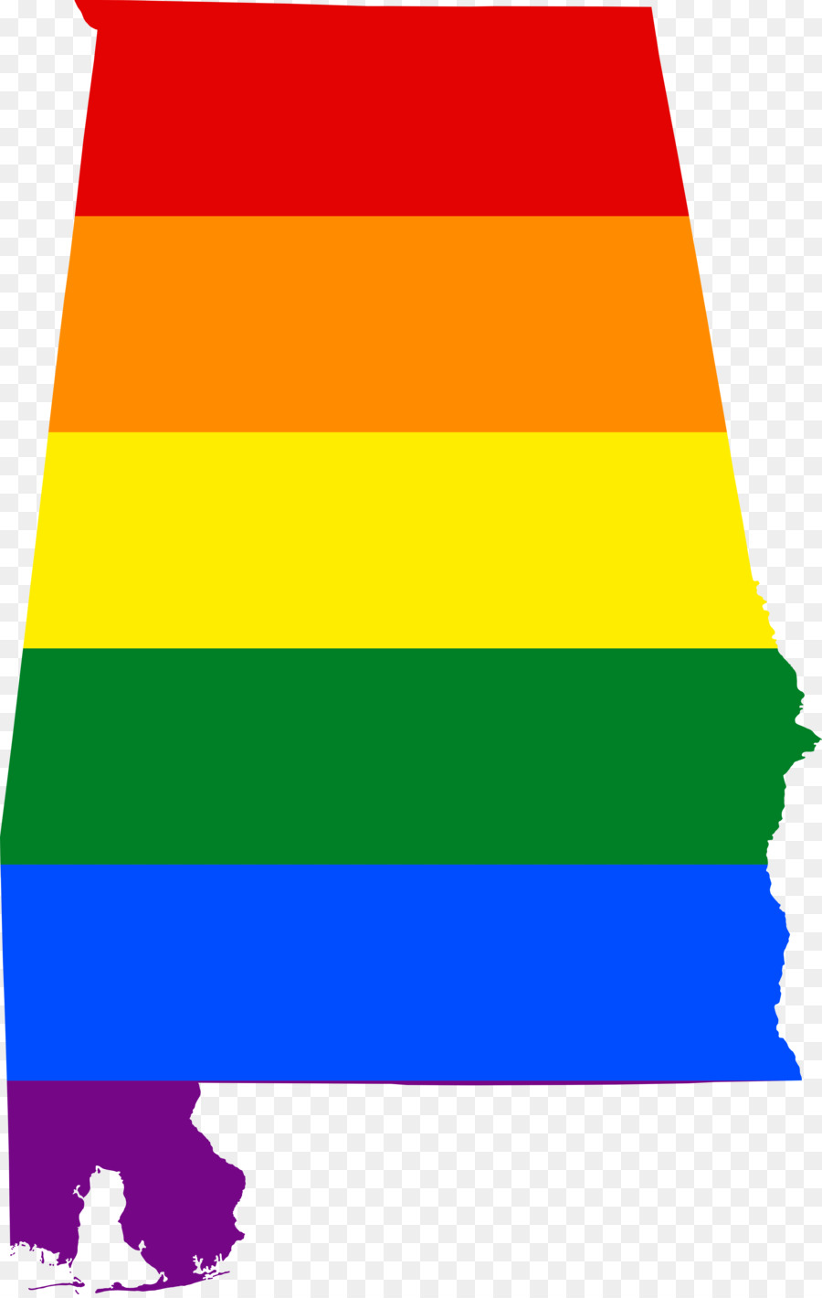 Flagge von Alabama Map, Wikimedia Commons Regenbogen-Flagge - Regenbogen Flagge