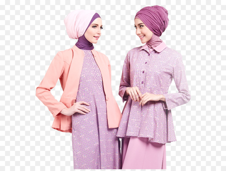 Muslimische Kleidung Kebaya Thawb Kopftuch - Batik modern