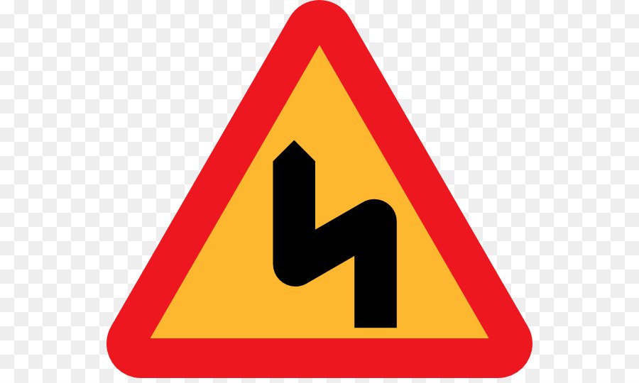 Traffico, segno, Strada, segno di Avvertimento Veicolo Clip art - A zig zag