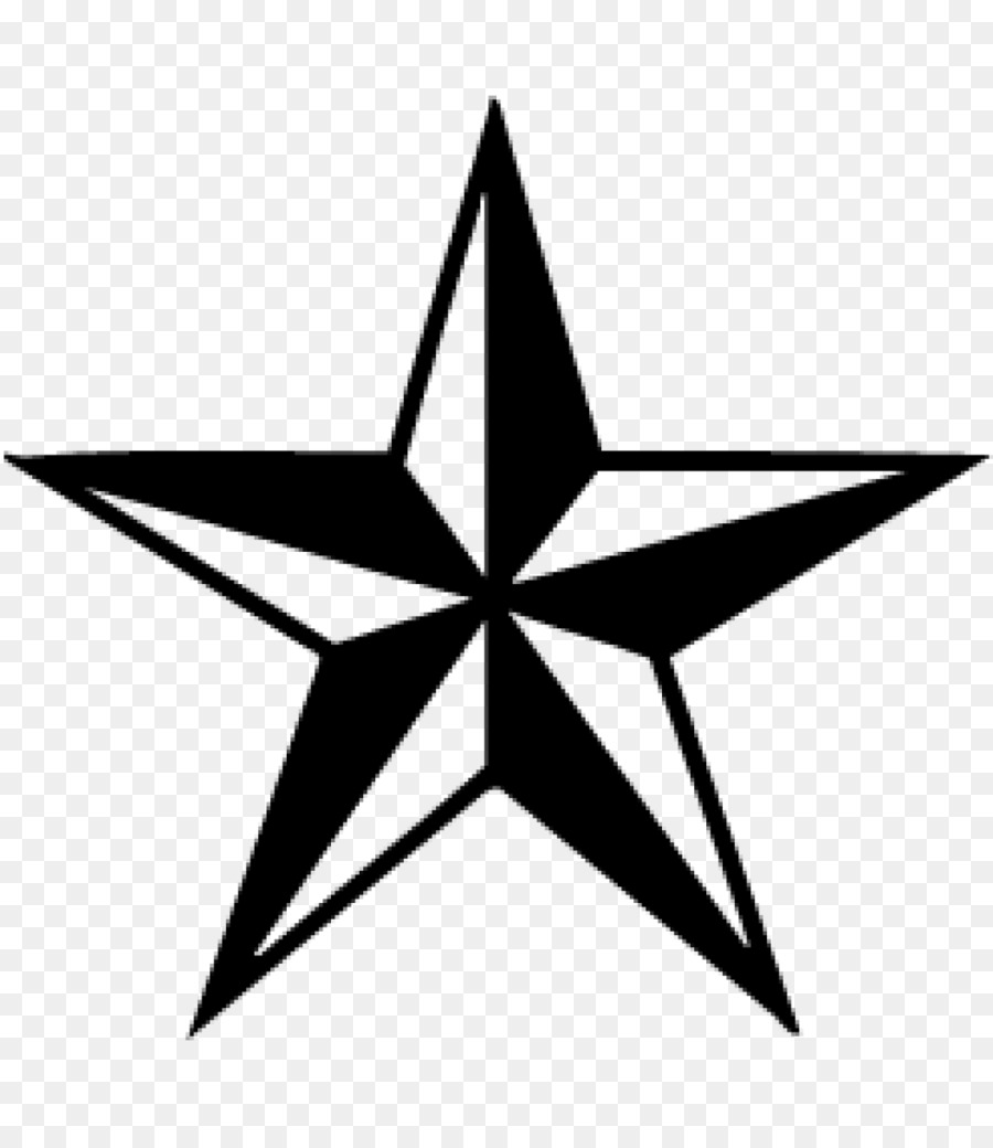 Star clip art - Tridimensionale stella a cinque punte