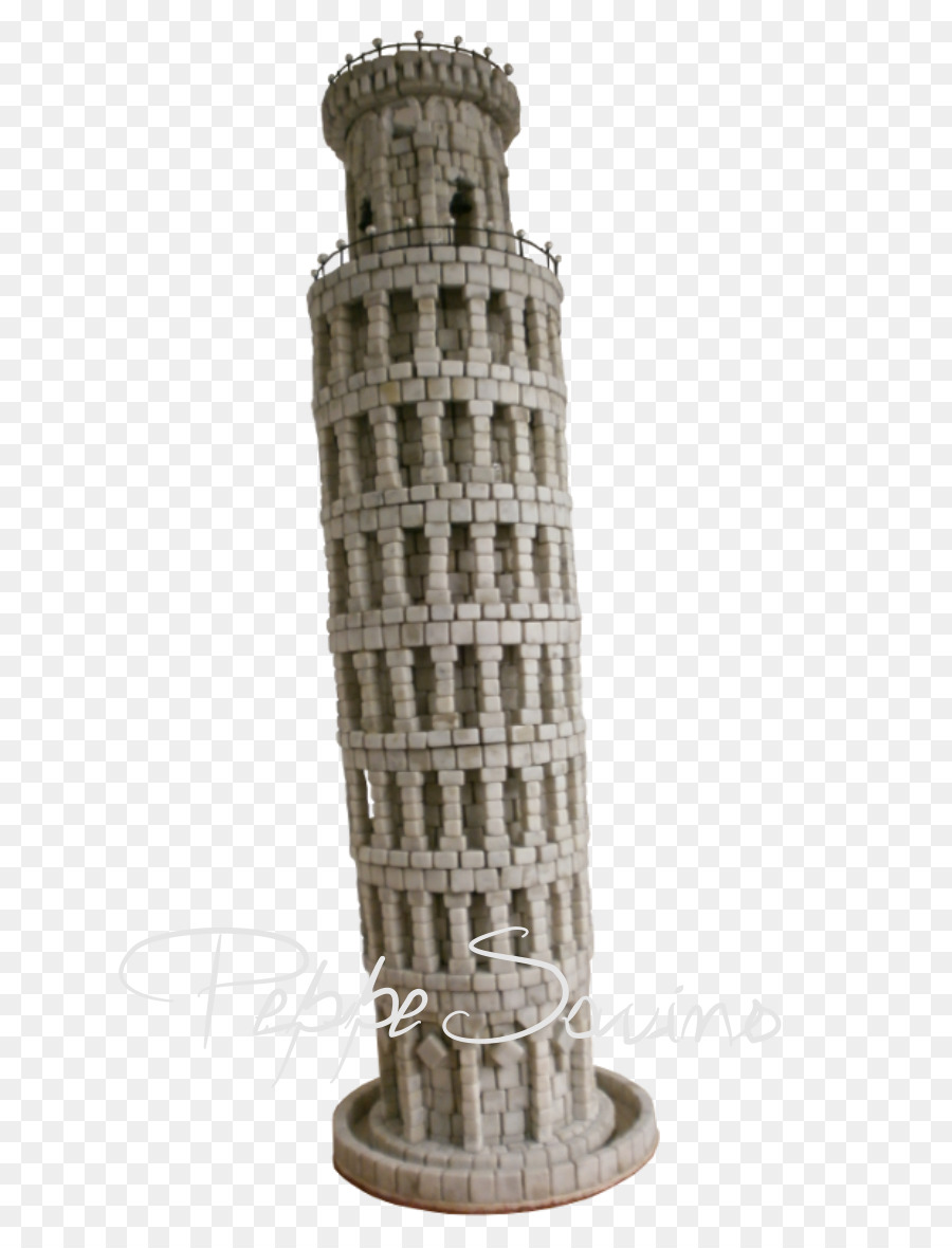 Der schiefe Turm von Pisa, Carrara-Marmor Lavagna - gelehnt