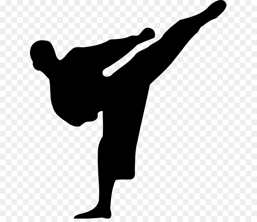 Karate Kickboxing arti Marziali - atleta silhouette