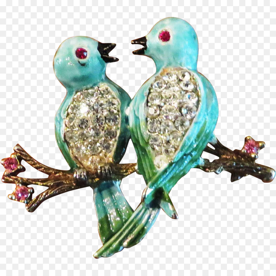 Turchese Gioielli Della Pietra Preziosa Spilla - amore uccelli