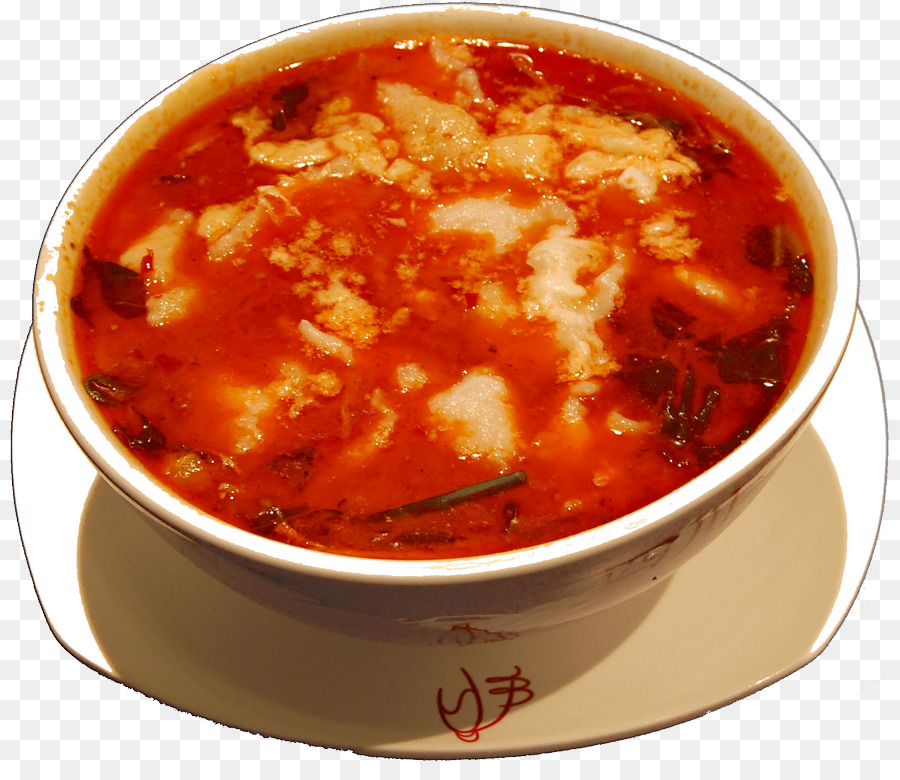 Heiße und saure Suppe Fisch-Suppe chinesische Küche Kutteln Suppen Teller - Sichuan