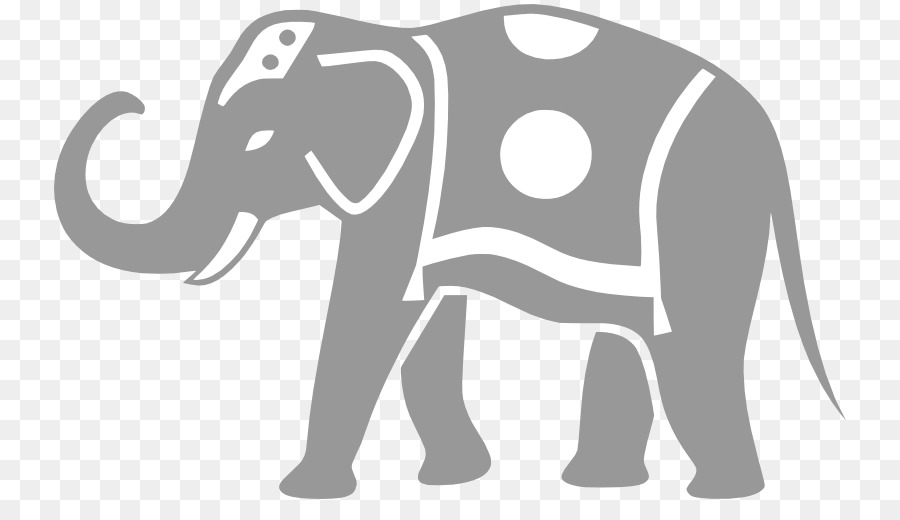 Elefante africano Silhouette Clip art - circo elefante