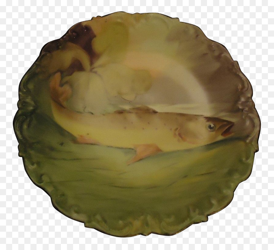 Oyster-Geschirr-Teller-Muschel-Muschel - Handbemalte Fisch