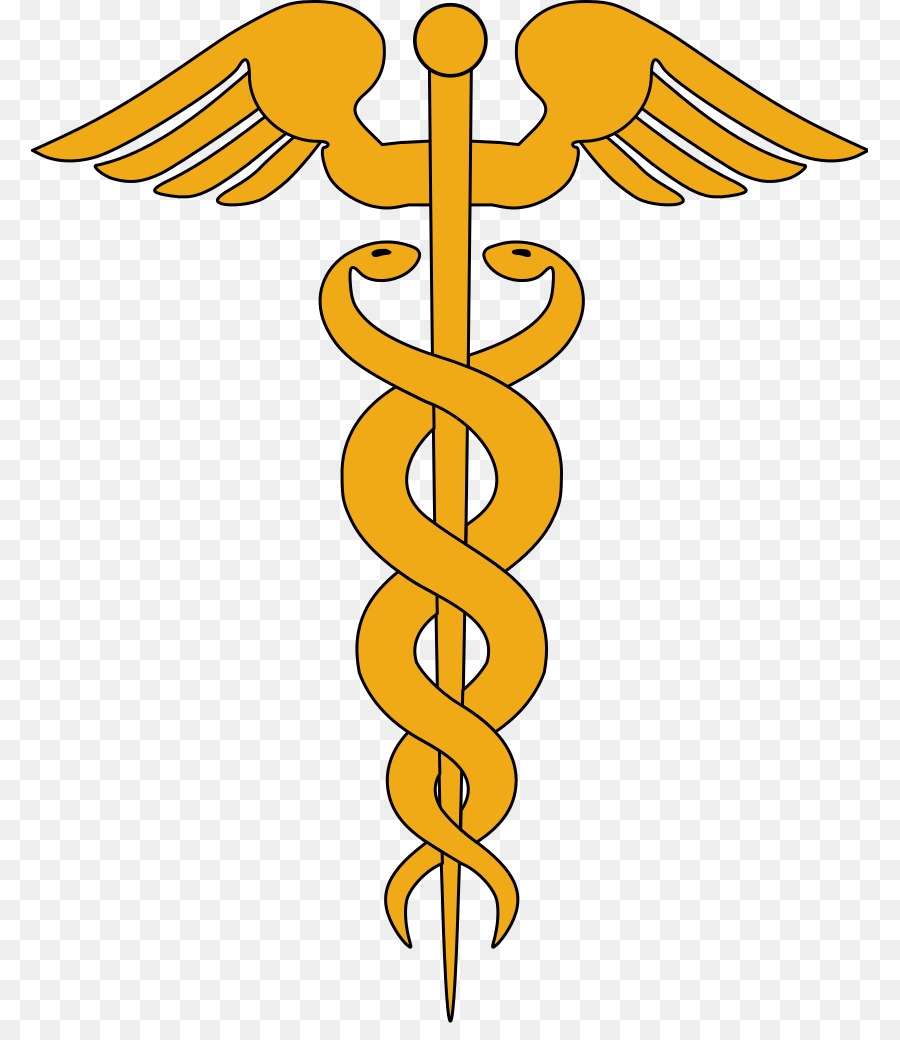 Il personale di Hermes Caduceo, simbolo di medicina bastone di Asclepio - simbolo