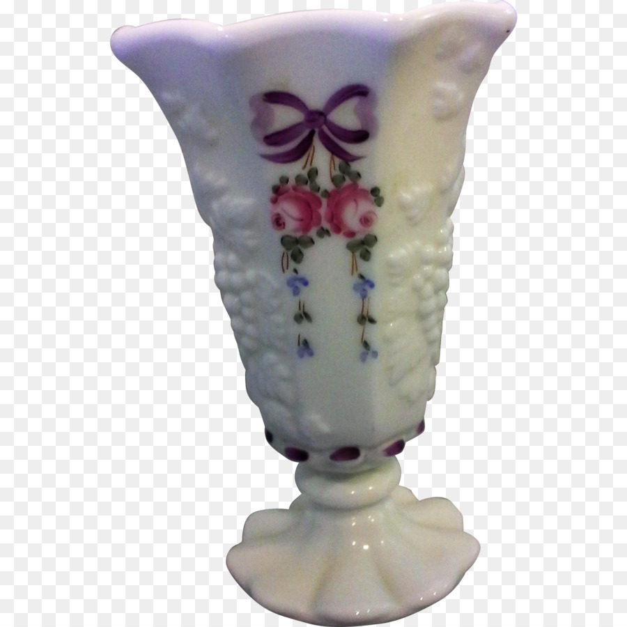 Keramik Vase Glas Urn Artefakt - hand gemalte Trauben