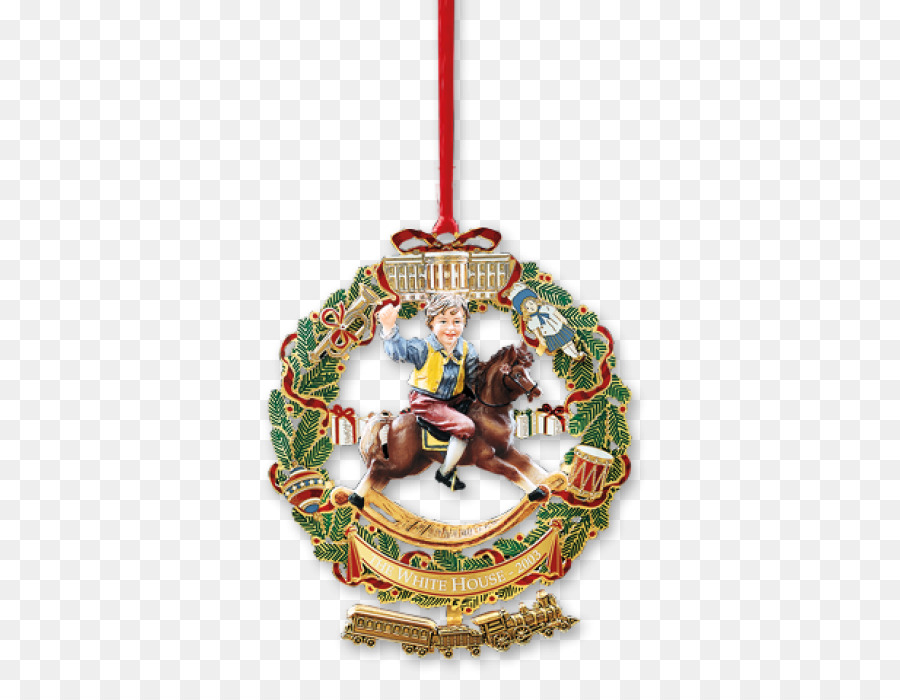 Casa bianca Associazione Storica ornamento di Natale - dipinto a mano materiale del telaio
