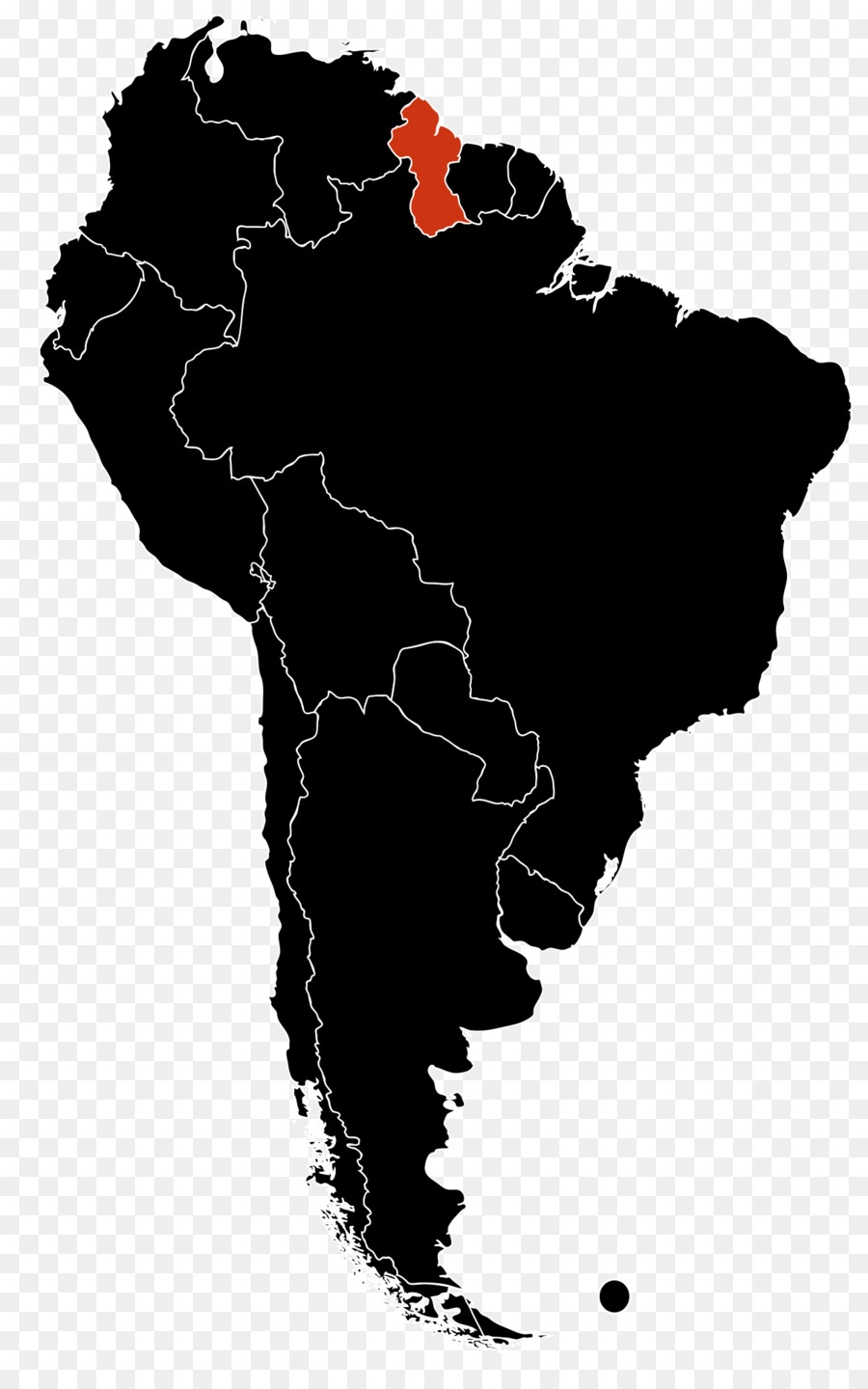 Lateinamerika Guyanas Southern Cone Region Geography - Amerika Karte