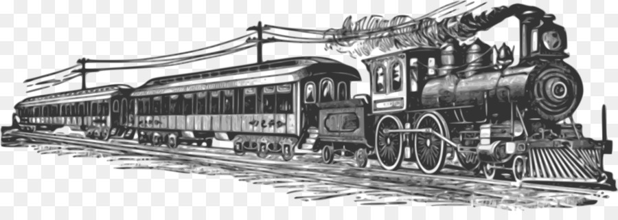 Trasporto ferroviario il Treno dei Vecchi Tempi di Trasporto locomotiva a Vapore Clip art - motore a vapore