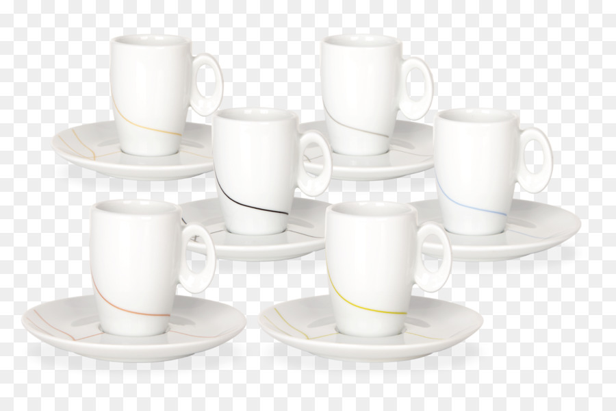 Espresso Geschirr Kaffee Tasse Untertasse - die weichen Linien