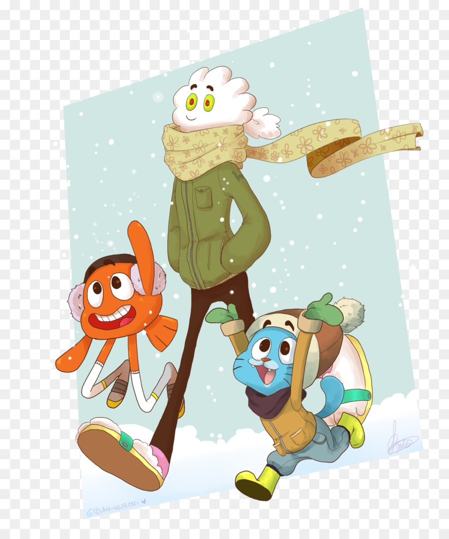 Gumball Watterson Fan art Fumetto - scena di inverno