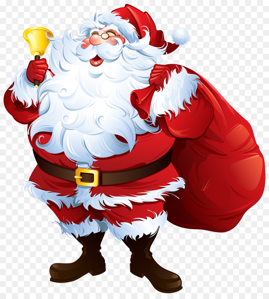 Santa Claus Clip Art - santa claus nimmt die Glocke