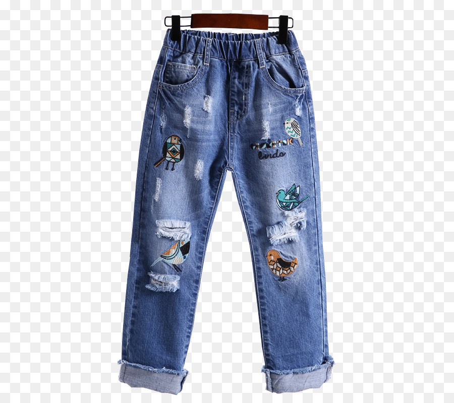 Jeans, T shirt, i Pantaloni in Denim Abbigliamento - I jeans strappati