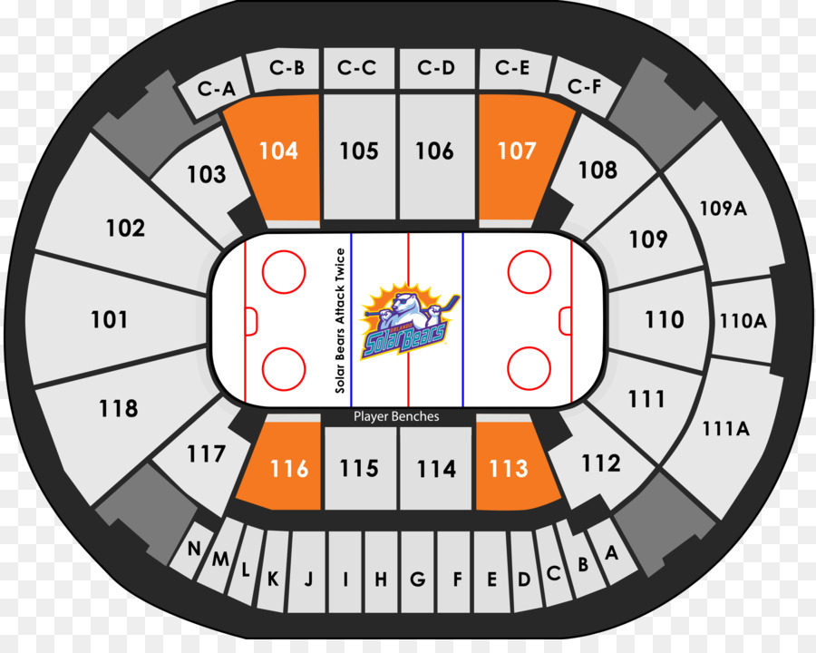 Amway Center di Orlando Solare Orsi ECHL Florida Everblades Biglietto - difendere