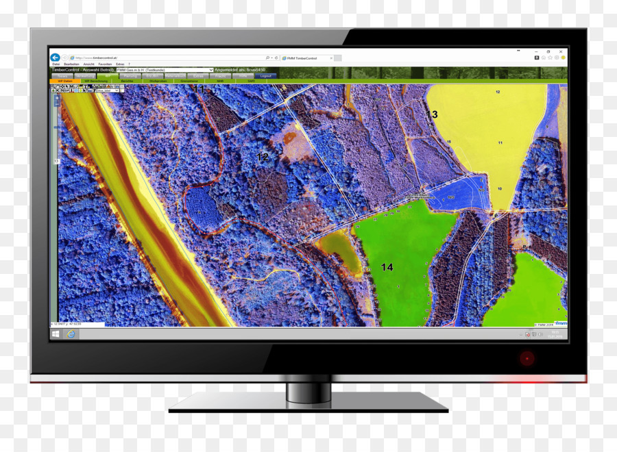 I Monitor dei Computer del Sistema di Informazione Geografica dispositivo di Visualizzazione Mappa - il software di mappatura