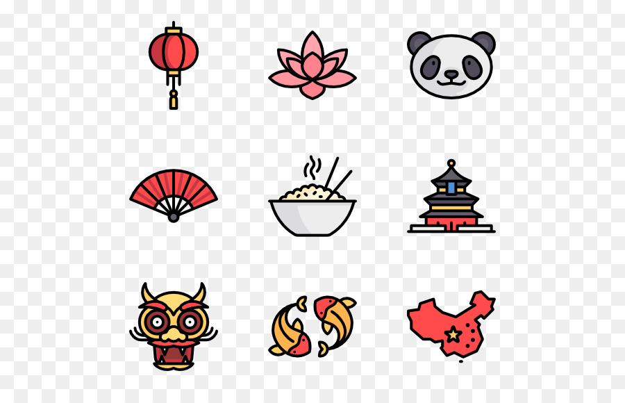 Icone del Computer Cina Emoticon, clipart - cina vettoriale