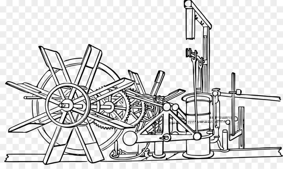 Dampfschiff Dampfmaschine Maschine Zeichnung - Chongqing Steamboat