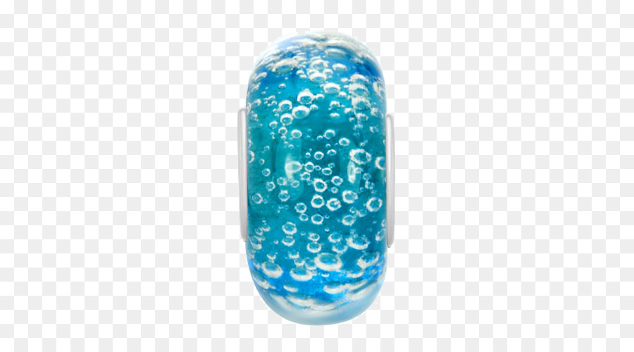 Murano-Glas-Kobaltblau, Aqua - Glas bead