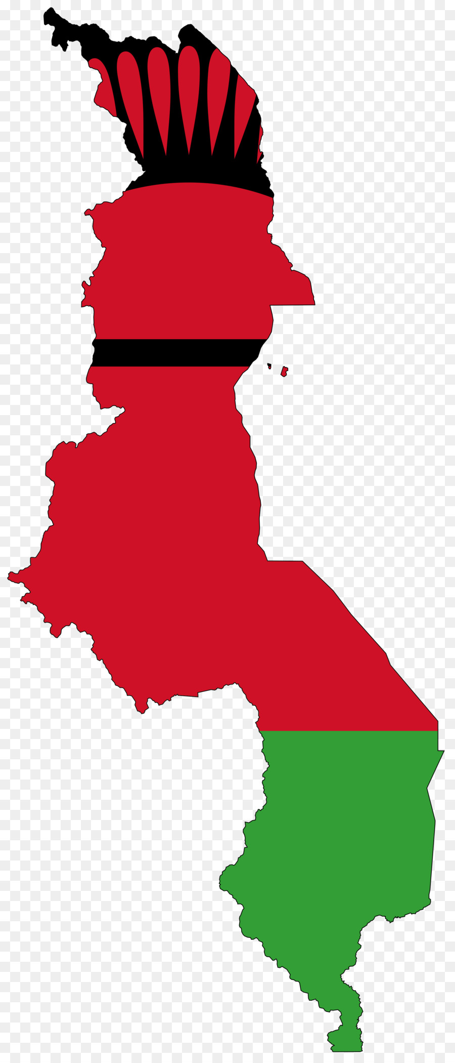 Bandiera del Malawi Mappa bandiera Nazionale - sicomoro